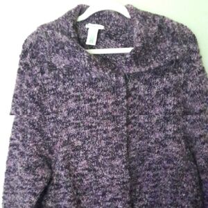 Laura Ashley Large Purple Sweater Coat